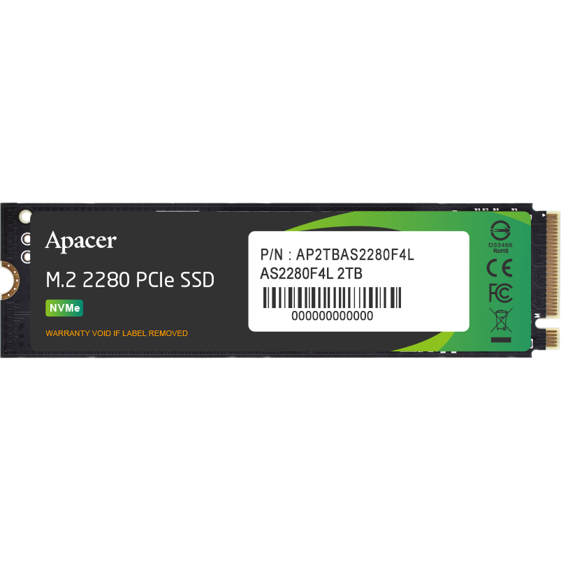 Накопитель SSD 2TB Apacer AS2280F4L (AP2TBAS2280F4L-1)