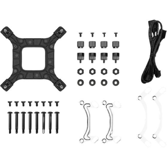 Система жидкостного охлаждения DeepCool LE240 V2 ZERO DARK - R-LE240ZERO-BKLNMD-G-1 - фото 3