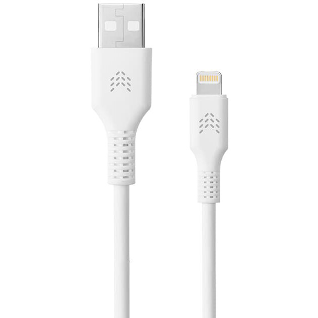 Кабель USB - Lightning, 1м, Rocket RDC507WH01FL-AL White