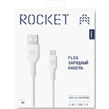 Кабель USB - Lightning, 1м, Rocket RDC507WH01FL-AL White
