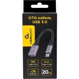 Переходник USB A (F) - USB Type-C, 0.2м, Cablexpert A-USB3C-OTGAF-02