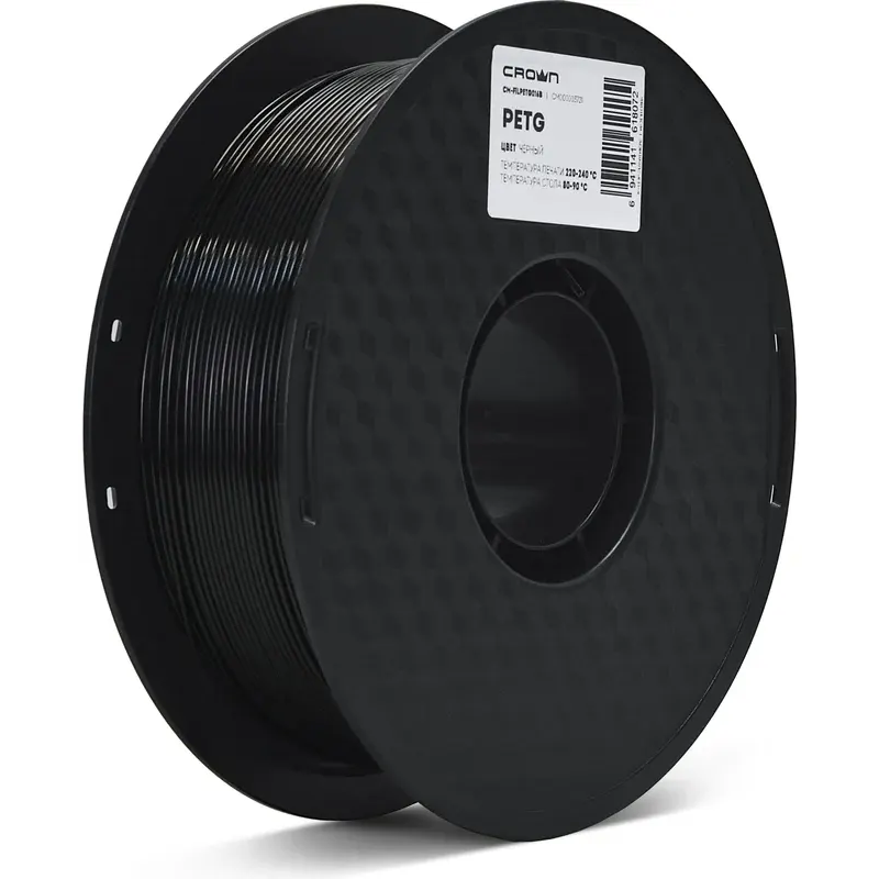 Пластик для 3D принтера Crown Micro PETG Black - CM-FILPETG016B