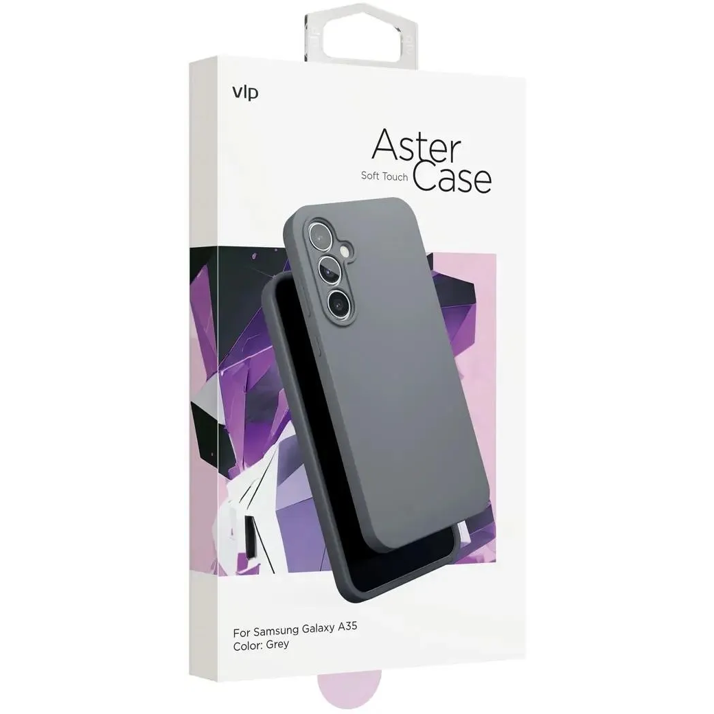 Чехол VLP Samsung Galaxy A35 Aster Case Grey - 1057064 - фото 4