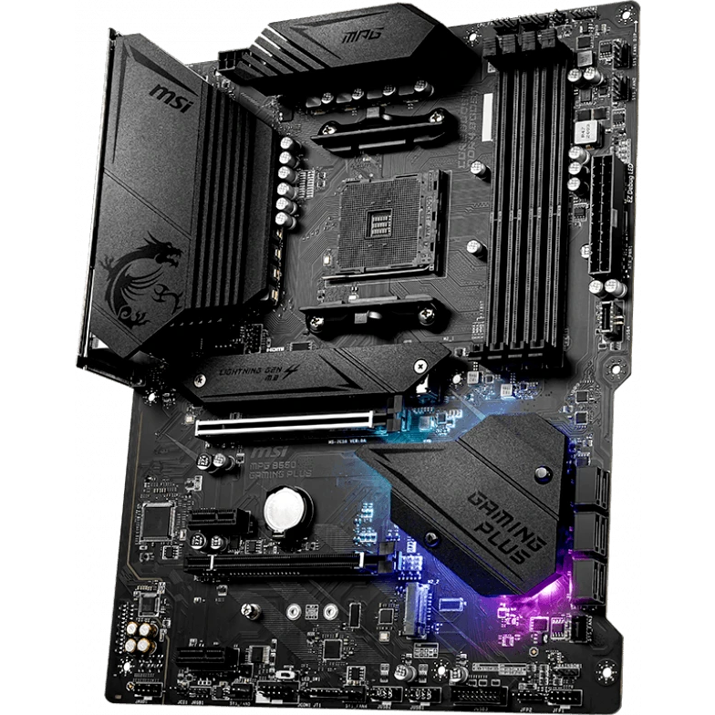 ..... Материнская плата MSI MPG B550 GAMING PLUS (3621) Б/У - фото 3