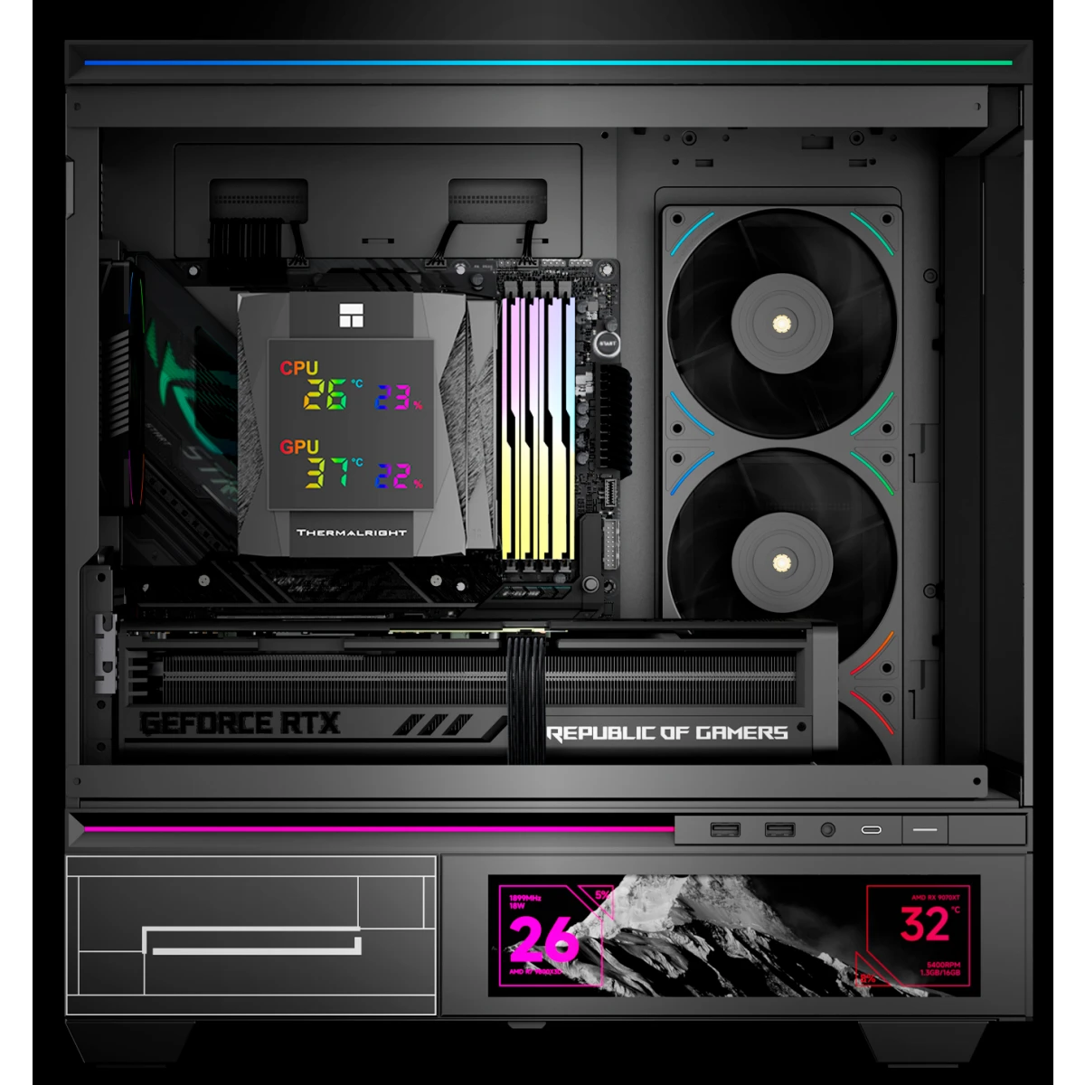 Кулер Thermalright Royal Knight 120 Digital Black - RK120DB - фото 2