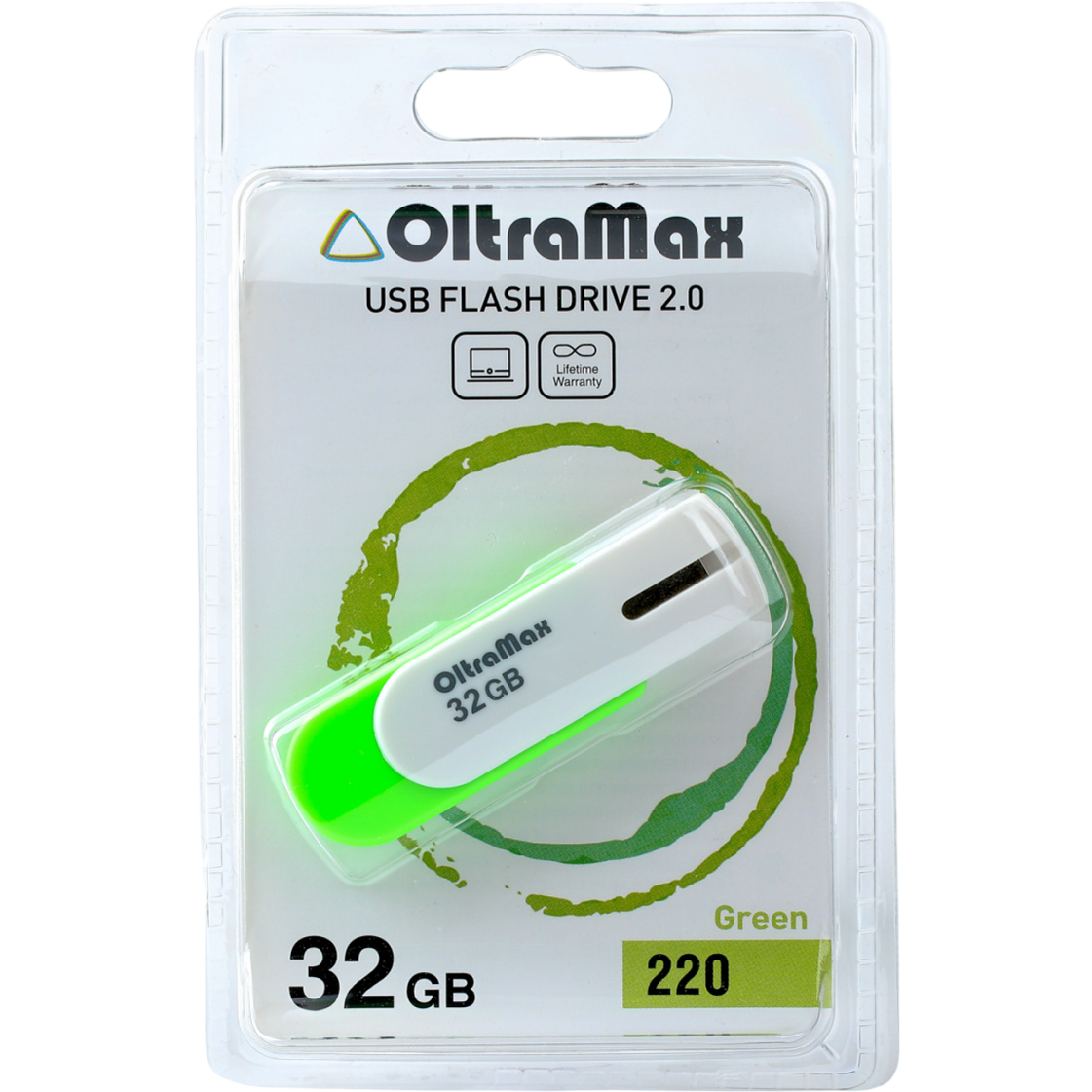 USB Flash накопитель 32Gb OltraMax 220 Green - OM-32GB-220-Green - фото 4