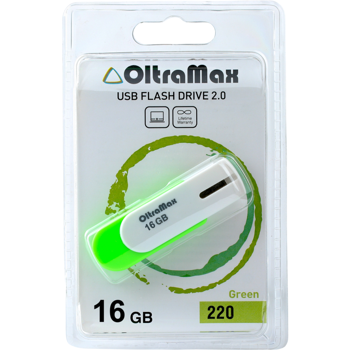 USB Flash накопитель 16Gb OltraMax 220 Green - OM-16GB-220-Green - фото 4