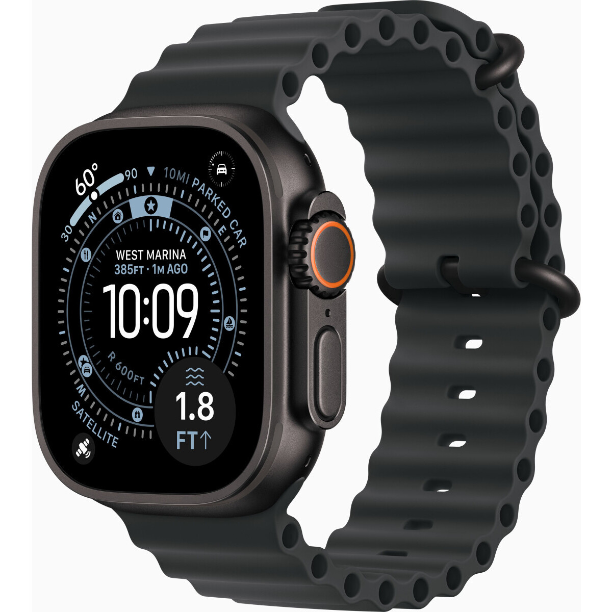 Умные часы Apple Watch Ultra 3 49mm Black Titanium Case with Black Ocean Band (MF0J4) - MF0J4(ZP,LW)/A