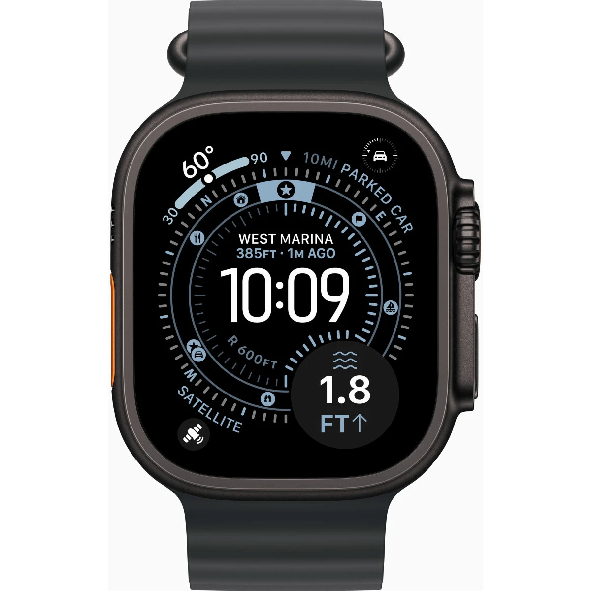 Умные часы Apple Watch Ultra 3 49mm Black Titanium Case with Black Ocean Band (MF0J4) - MF0J4(ZP,LW)/A - фото 2