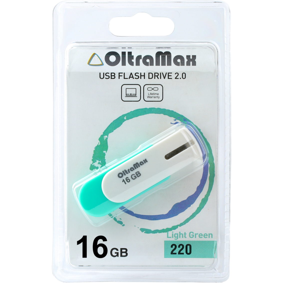 USB Flash накопитель 16Gb OltraMax 220 Light Green - OM-16GB-220-Light Green - фото 4