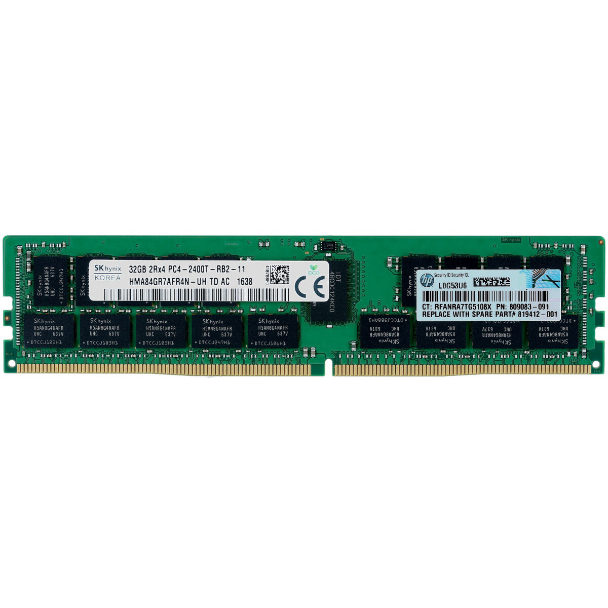 Оперативная память 32Gb DDR4 2400MHz HPE ECC Reg (805351-B21/819412-001B)
