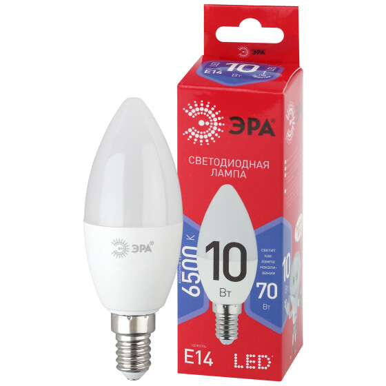 Светодиодная лампочка ЭРА RED LINE LED B35-10W-865-E14 R (10 Вт, E14) - Б0045337 - фото 3