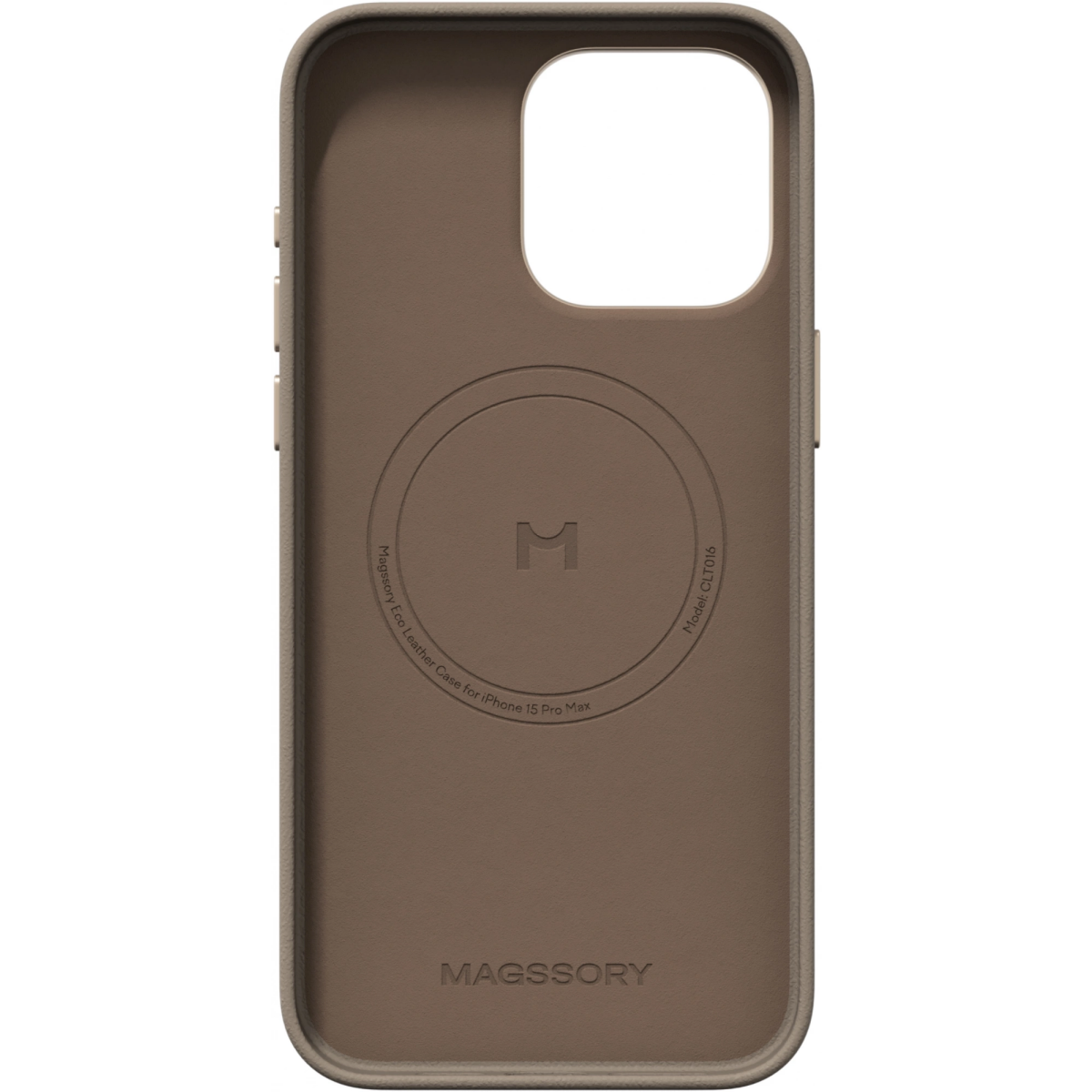 Чехол Magssory iPhone 15 Pro Max Eco Leather Case Beige - CLT016L - фото 6