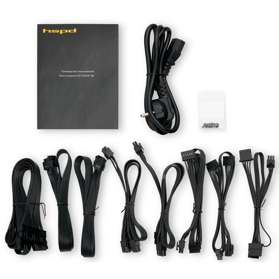 Блок питания 750W HSPD HST-750GF-BK - фото 5