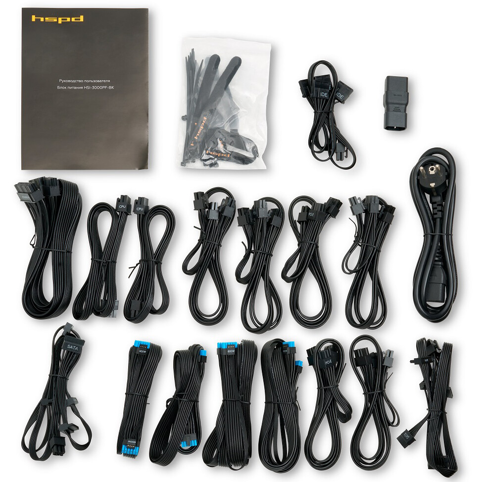 Блок питания 3000W HSPD HSI-3000PF-BK - фото 5