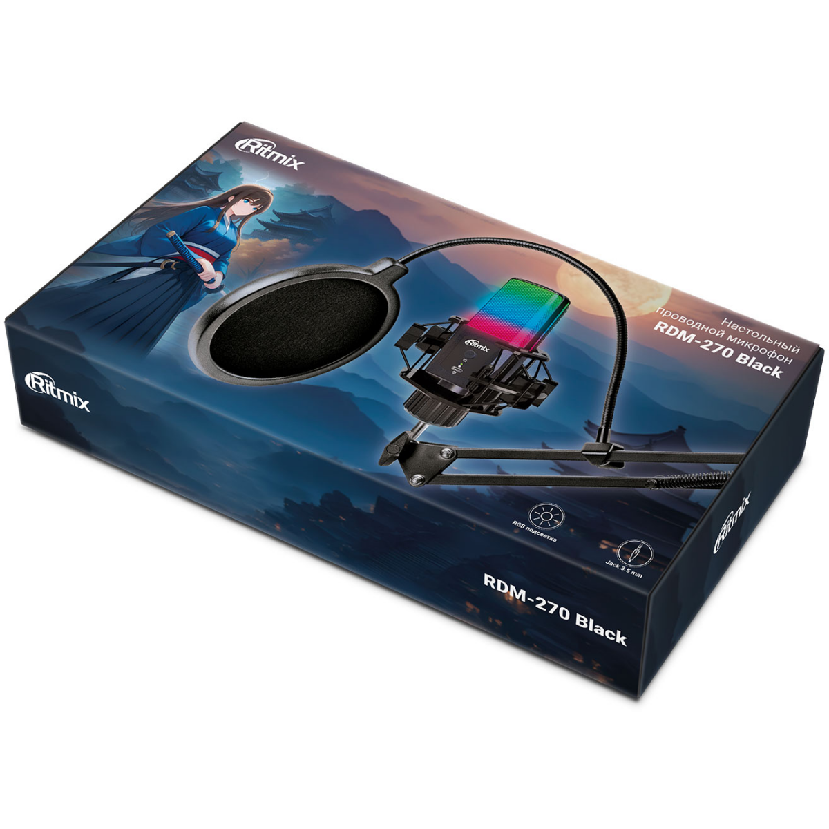 Микрофон Ritmix RDM-270 Black - фото 3