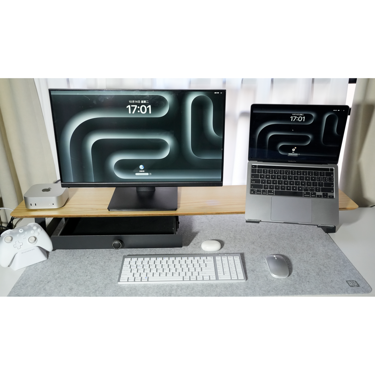 Коврик для мыши GEEK NOOK Light Grey Felt (20240410) - фото 4