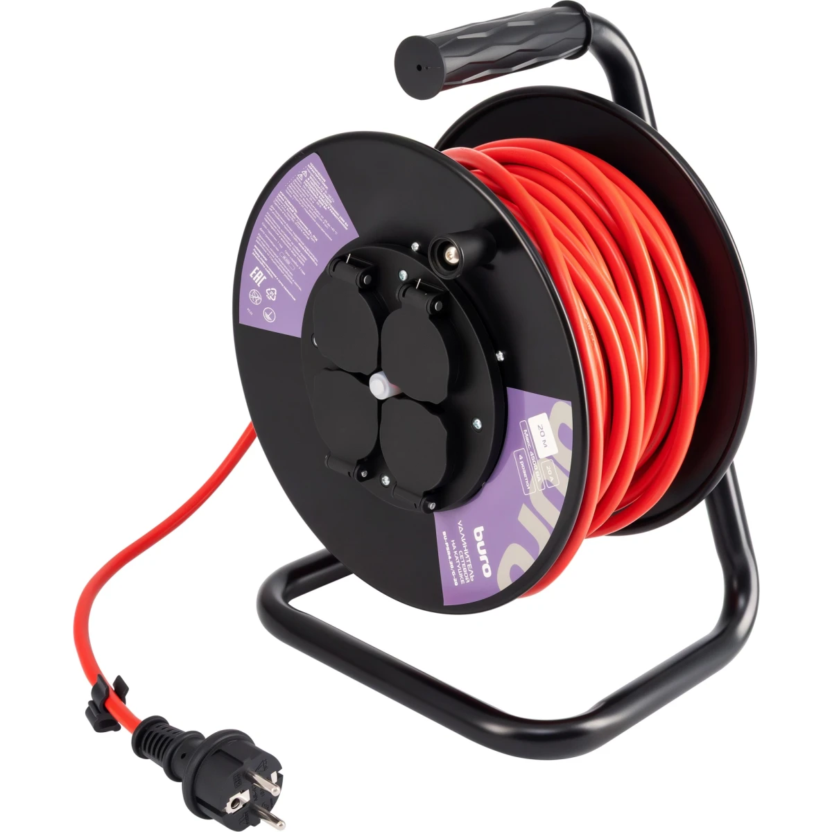 Сетевой удлинитель Buro BU-PSR4.20/G-20