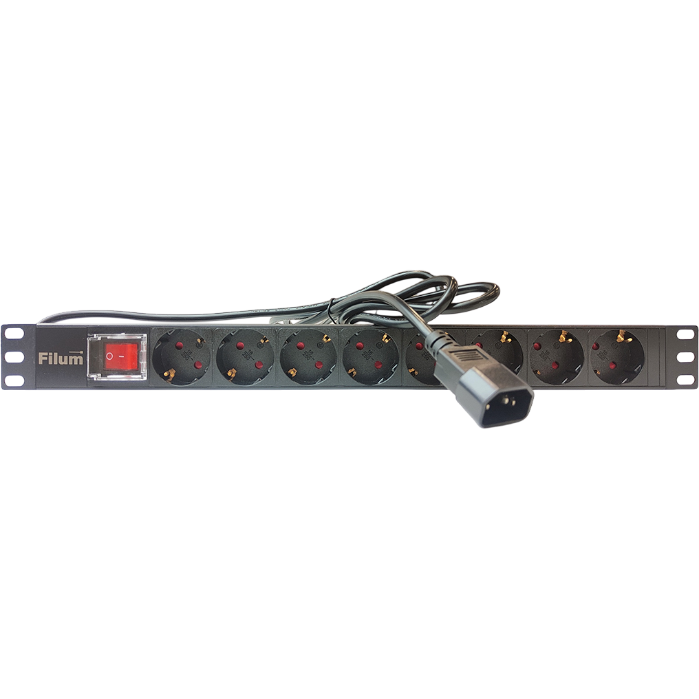 Блок розеток Filum FL-PDU19-8SCH-PS-2MC14