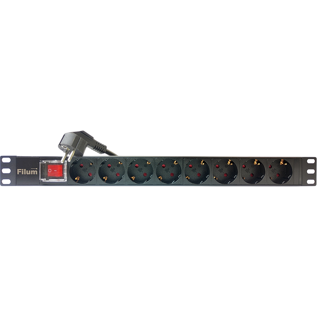 Блок розеток Filum FL-PDU19-8SCH-PS-2MEU