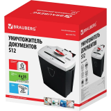 Уничтожитель бумаги (шредер) BRAUBERG S12 (531774)