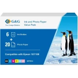 Чернила G&G GG-108-260G-4X6-20 Black/Cyan/Magenta/Light Cyan/Light Magenta/Yellow