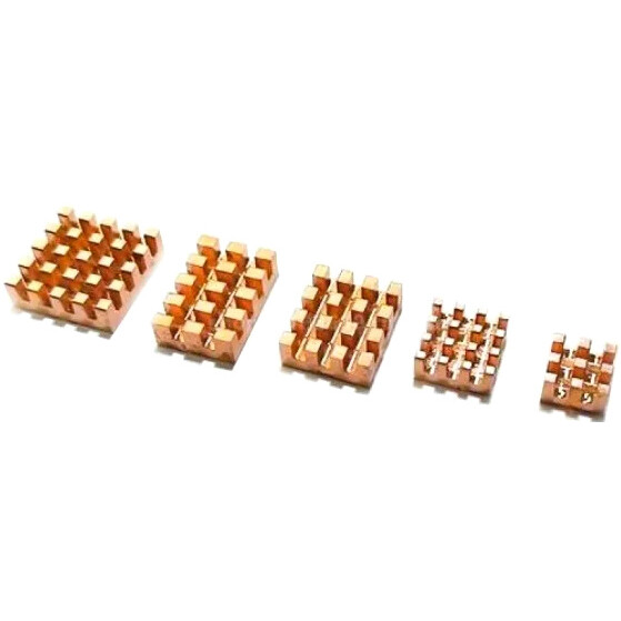 Радиатор для одноплатного компьютера ACD 5 in 1 Pure Copper HeatSink for Raspberry Pi 4B (RA603-1)