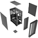 Корпус Powercase ByteFlow Micro CP Black (CAMBCP-F0)