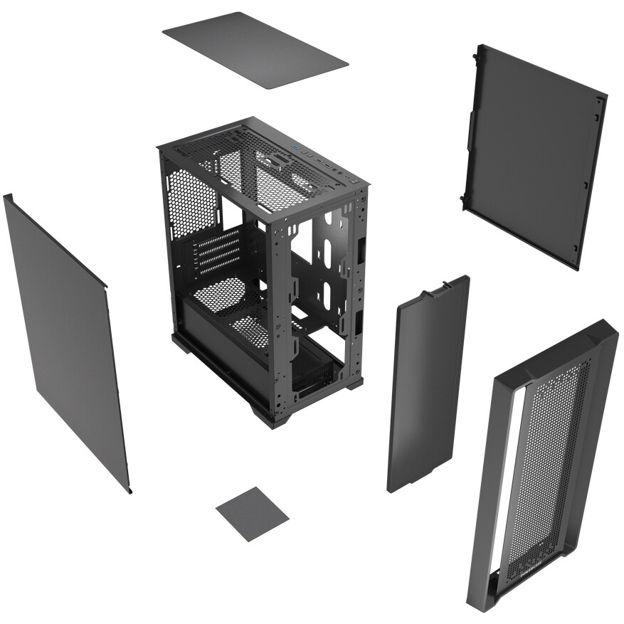 Корпус Powercase ByteFlow Micro CP Black - CAMBCP-F0 - фото 8
