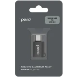 Переходник USB A (F) - microUSB B (M), PERO AD02 Black (PRAD02MUBK)