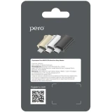 Переходник USB A (F) - microUSB B (M), PERO AD02 Black (PRAD02MUBK)