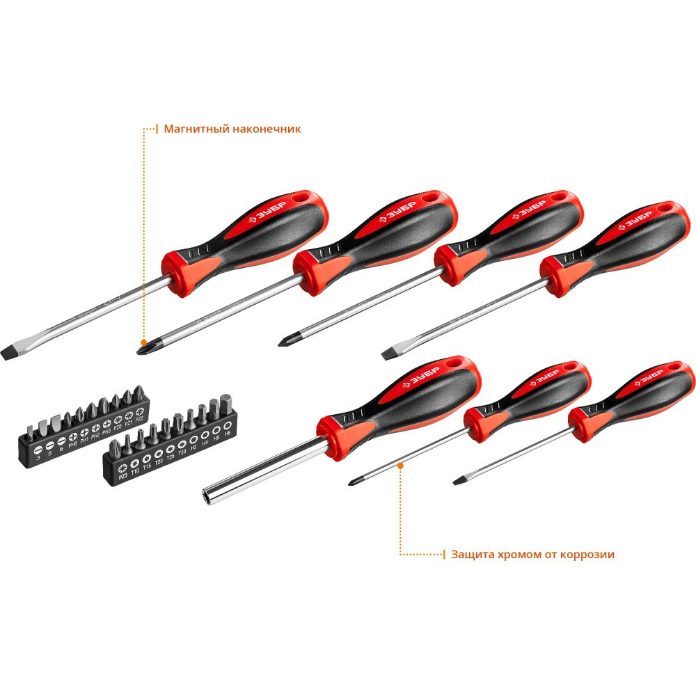 Набор отвёрточный ЗУБР 25027 - фото 3