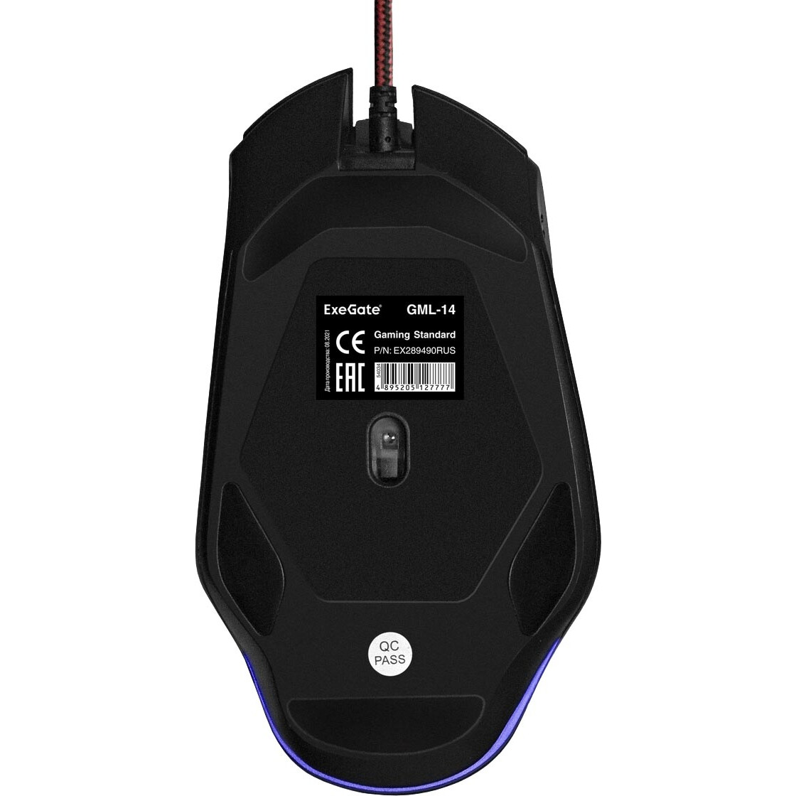 Мышь ExeGate GML-14 Black - EX289490RUS - фото 6