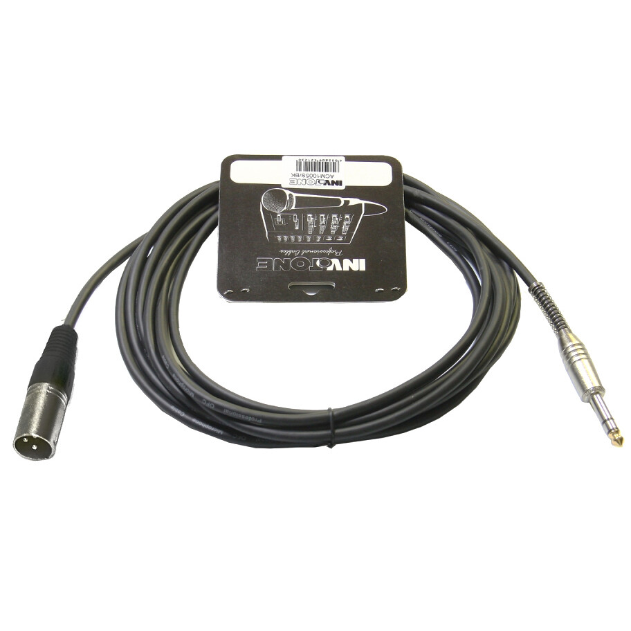 Кабель 6.3 Jack (M) - XLR (M), 10м, INVOTONE ACM1010S BK