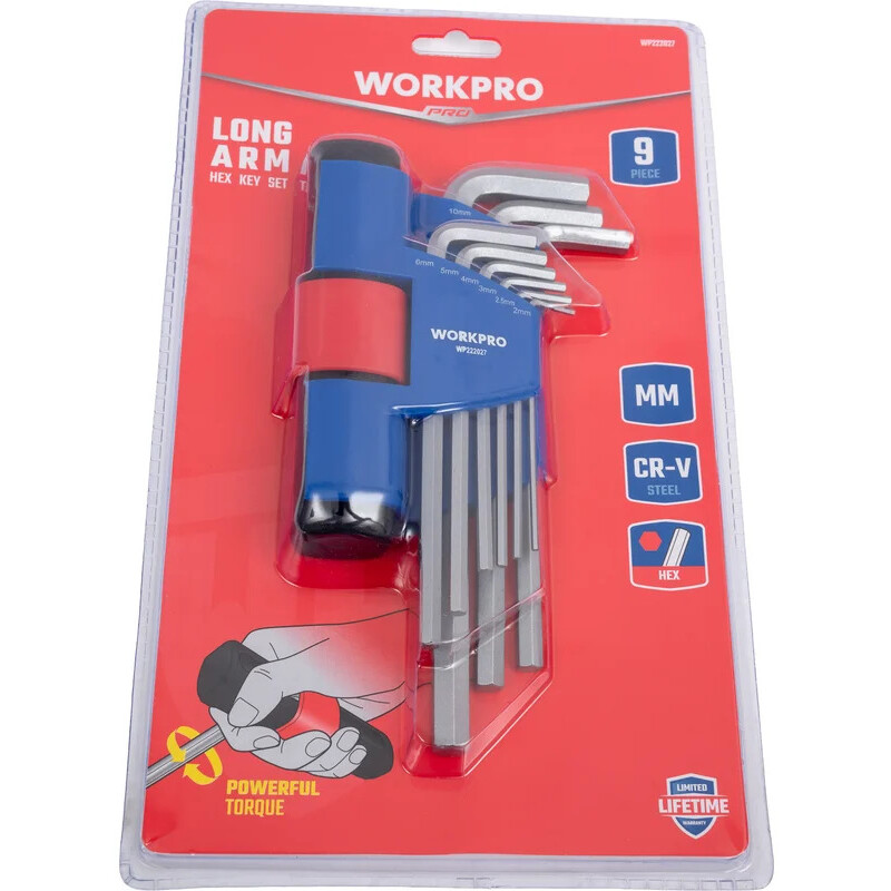 Набор шестигранных ключей WORKPRO WP222027