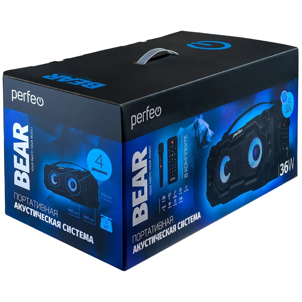 Портативная акустика Perfeo BEAR Black - PF_D0020 - фото 5