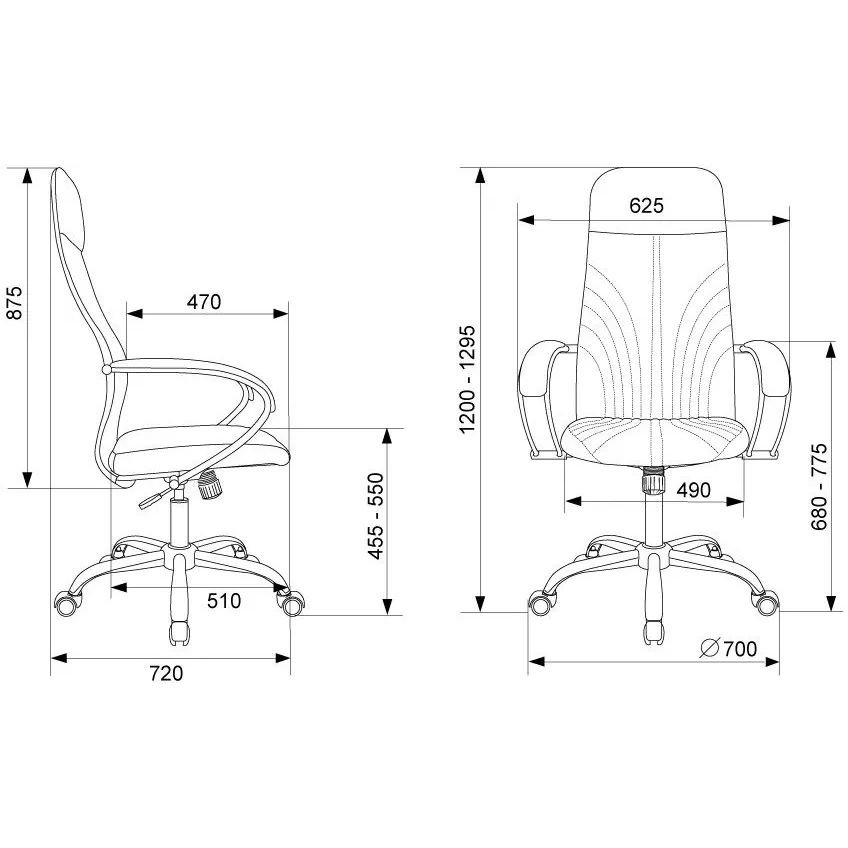 Офисное кресло Бюрократ CH-610SL Black - CH-610SL/B-PU - фото 9