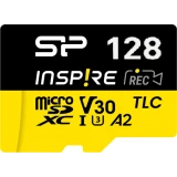 Карта памяти 128Gb MicroSD Silicon Power Inspire + SD адаптер (SP128GBSTXLA2V1NSP)