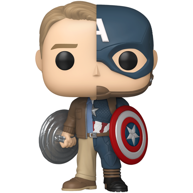 Фигурка Funko POP! Bobble Marvel Infinity Saga Split Steve Rogers/Captain America - 87222