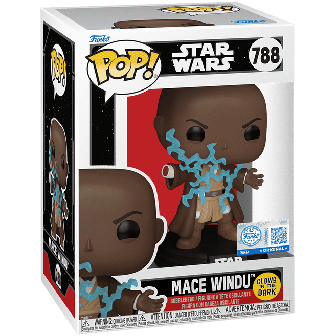 Фигурка Funko POP! Bobble Star Wars Ep 3 Mace Windu (Electrocuted) - 87252 - фото 2