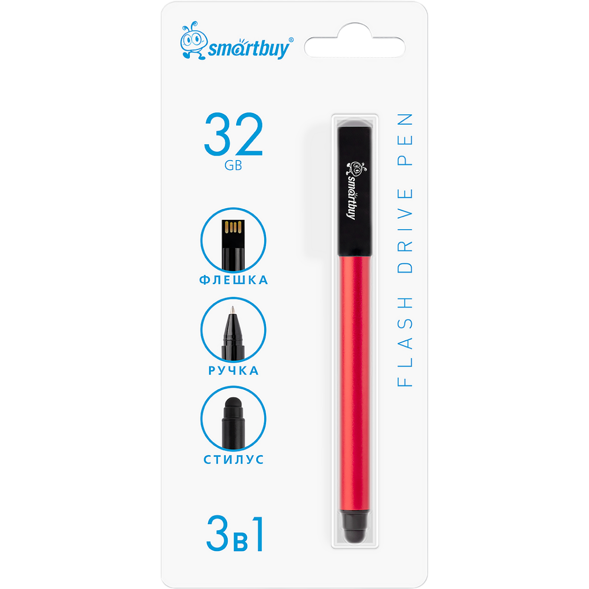 USB Flash накопитель 32GB SmartBuy Gel Pen Red (SB032GB2RRTL) - фото 6
