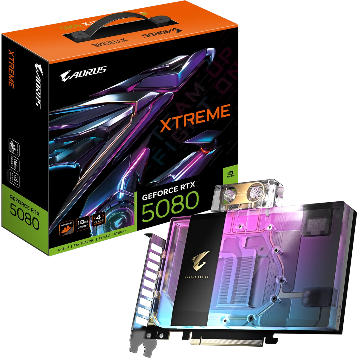 Видеокарта NVIDIA GeForce RTX 5080 Gigabyte AORUS XTREME WATERFORCE WB OC 16Gb (GV-N5080AORUSX WB-16GD) - фото 10