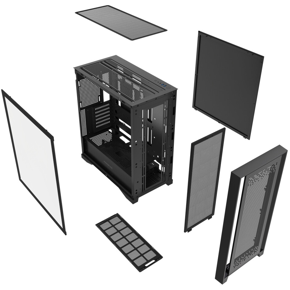 Корпус Powercase ByteFlow Pro Black - CH9GPB-F0 - фото 7