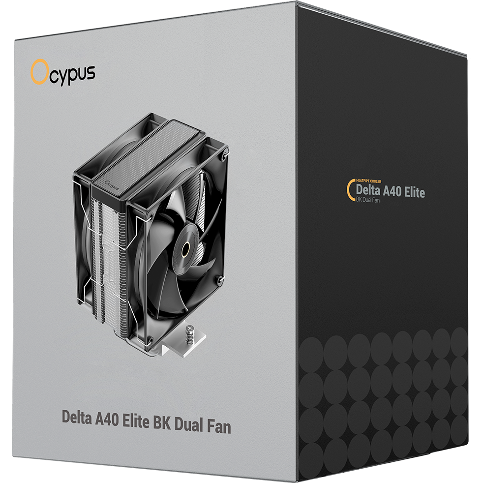 Кулер Ocypus Delta A40 Elite Dual Fan BK - Delta-A40-BK2NNWN00X-GL - фото 10