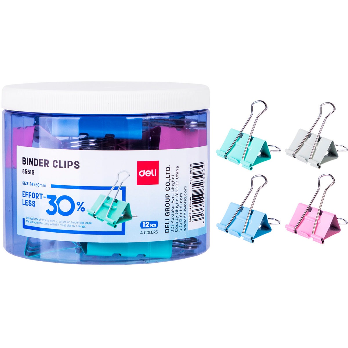 Зажим Deli E8553S 24 шт.