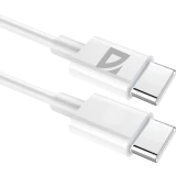 Кабель USB Type-C - USB Type-C, 1м, Defender F182 60W White (87508)