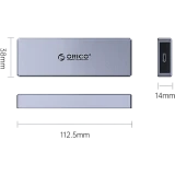 Внешний корпус для SSD M.2 Orico CM2C3 Grey (ORICO-CM2C3-GY-BP)