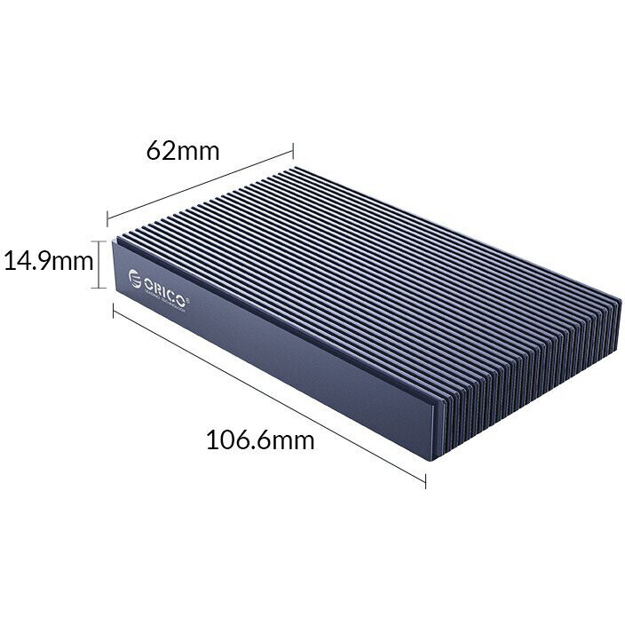 Внешний корпус для SSD M.2 Orico M2P2J-C3 Grey - ORICO-M2P2J-C3-EU-GY-BP - фото 5