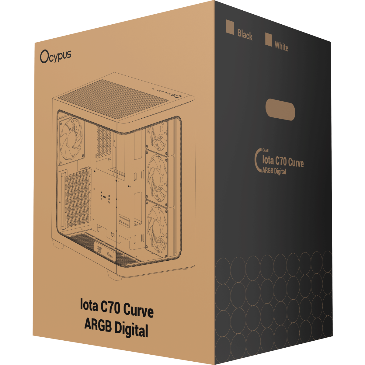 Корпус Ocypus Iota C70 Curve BK ARGB - Iota-C70-BKD400CD-GL - фото 9