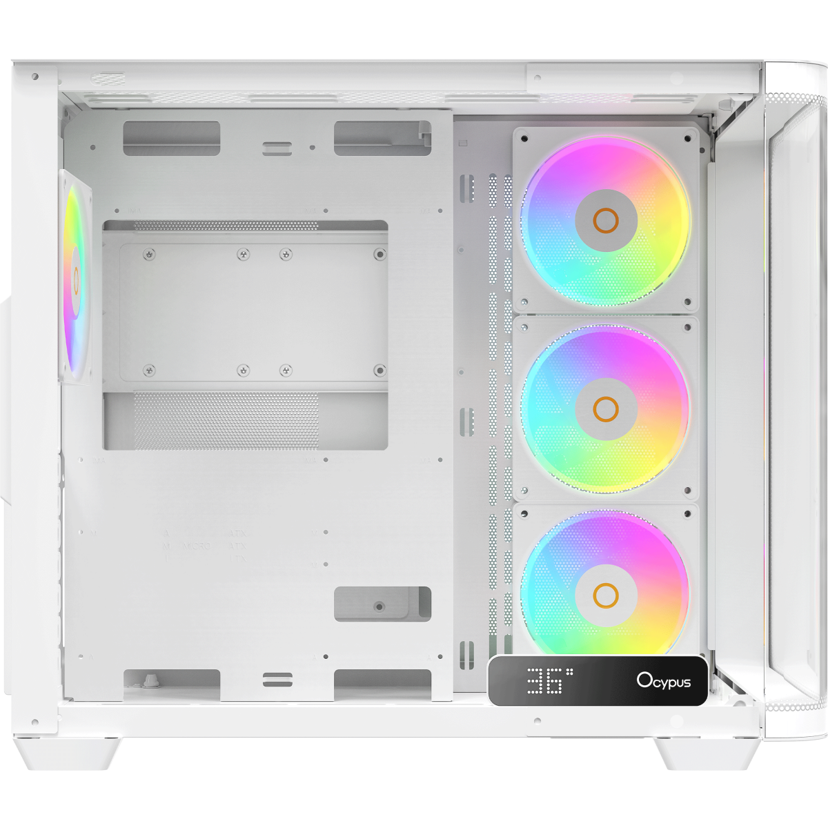 Корпус Ocypus Iota C70 Curve WH ARGB - Iota-C70-WHD400CD-GL - фото 4